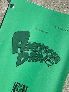 American Dad 2011 Ricky Spanish Production Used Original Table Draft Script
